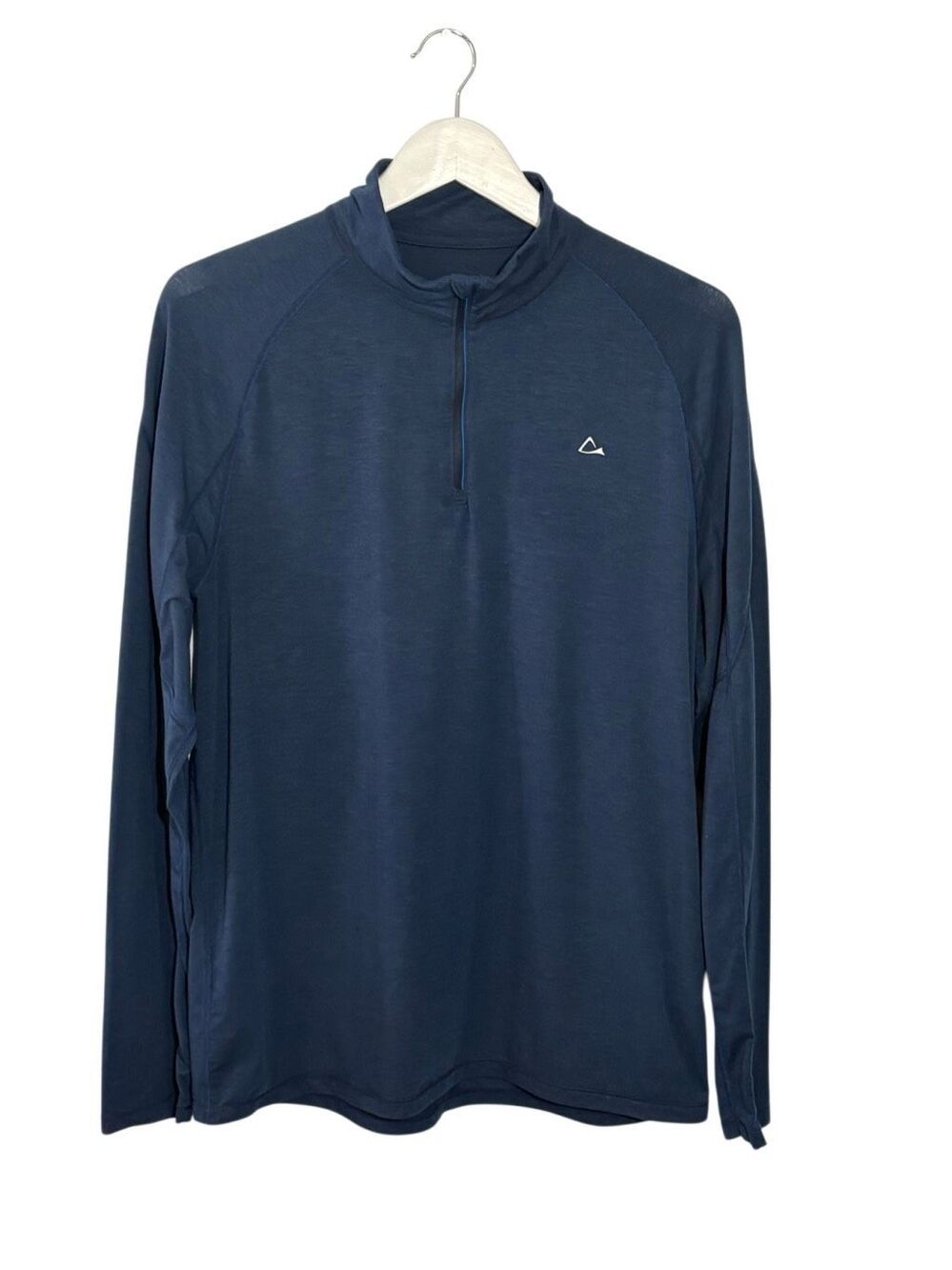 Paradox Merino Blend navy 1/4 zip pullover with quick-dry fabric - L